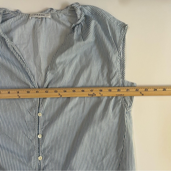 Frame Denim Blue Striped Button Down Shirt - Picture 8 of 10